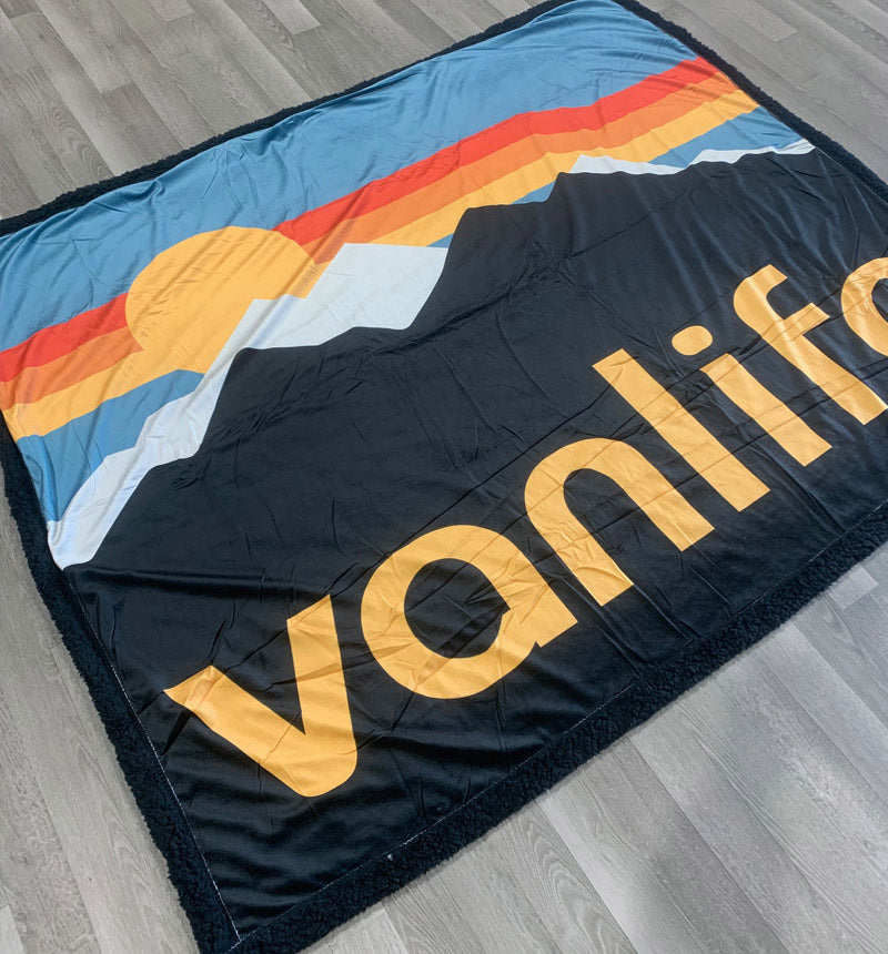 Vanlife Sherpa Fleece Blanket Outdoor Matting Company