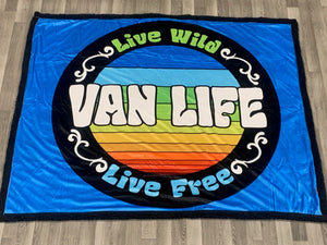 Live Wild, Live Free - Sherpa Fleece Blanket