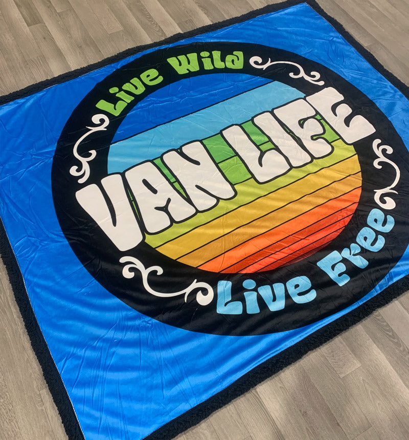 Live Wild, Live Free - Sherpa Fleece Blanket